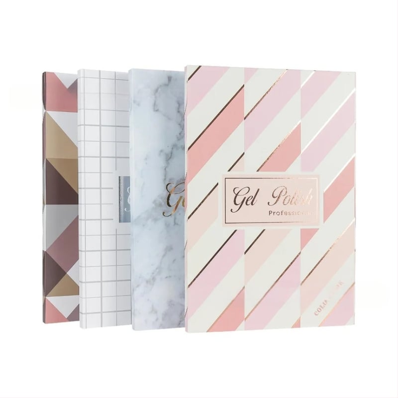 Nagų meno demonstracinė plokštė geliniam lakui, manikiūro demonstracinė knygelė, vietinis prekės ženklas