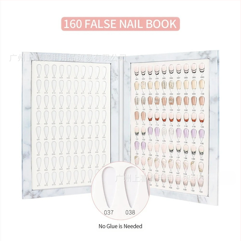 Nagų meno demonstracinė plokštė geliniam lakui, manikiūro demonstracinė knygelė, vietinis prekės ženklas