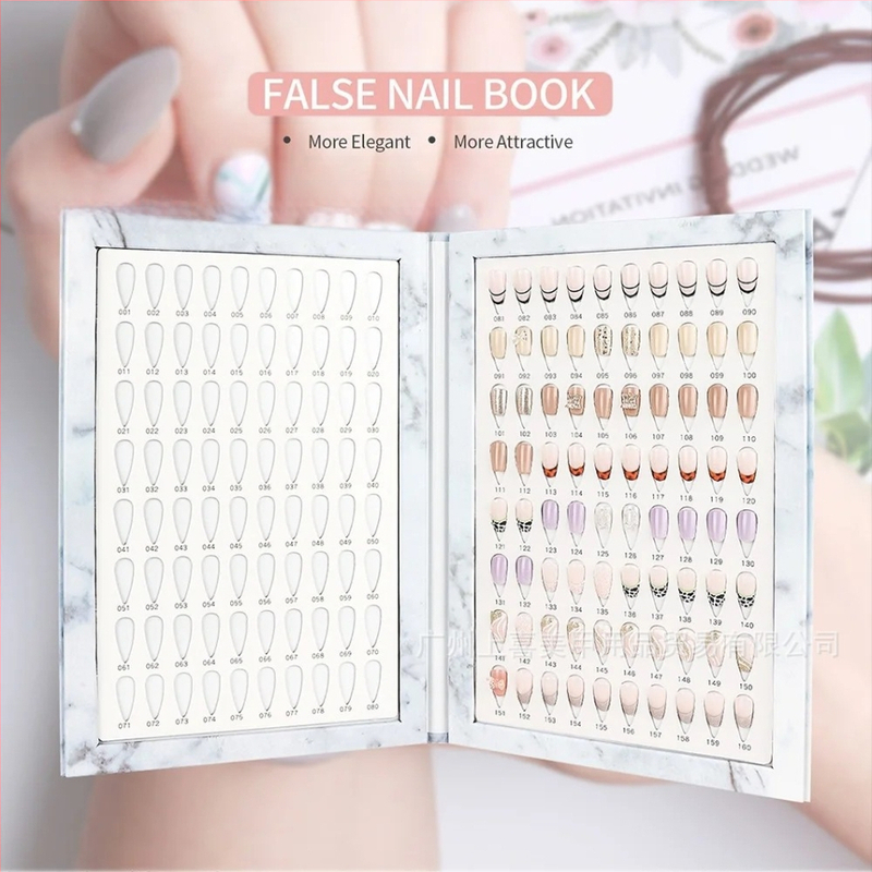 Nagų meno demonstracinė plokštė geliniam lakui, manikiūro demonstracinė knygelė, vietinis prekės ženklas