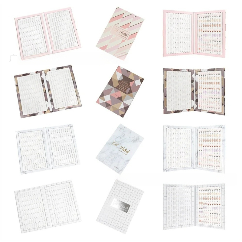 Nagų meno demonstracinė plokštė geliniam lakui, manikiūro demonstracinė knygelė, vietinis prekės ženklas