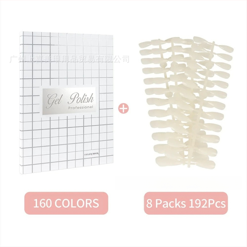 Nagų meno demonstracinė plokštė geliniam lakui, manikiūro demonstracinė knygelė, vietinis prekės ženklas