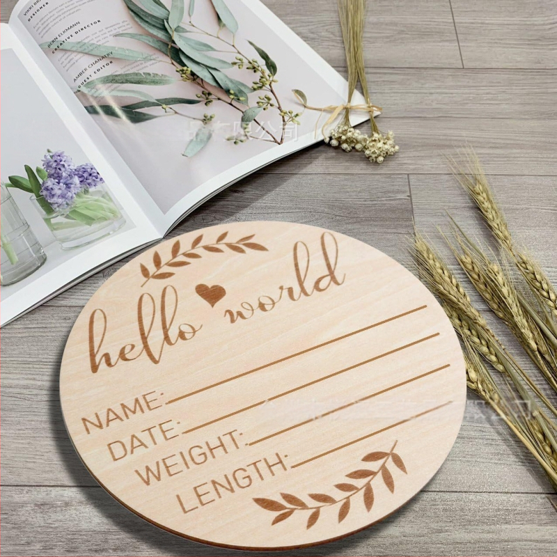 Drveni okvir za prve godine djeteta – pločica sjećanja na rast bebe i djece, božićni dar