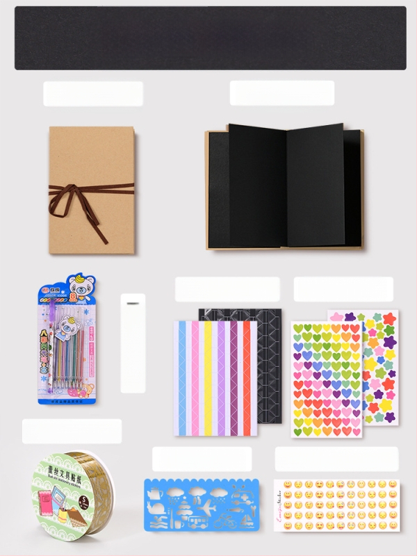 DIY retro fotoalbum s praznom koricom, ručno zalijepljenim stranicama, mini stil, 34 stranice