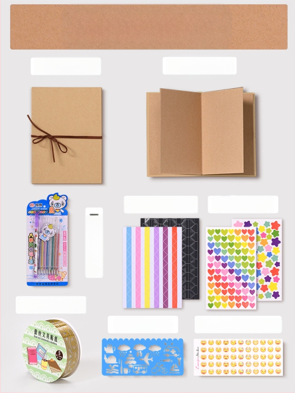 DIY retro fotoalbum s praznom koricom, ručno zalijepljenim stranicama, mini stil, 34 stranice