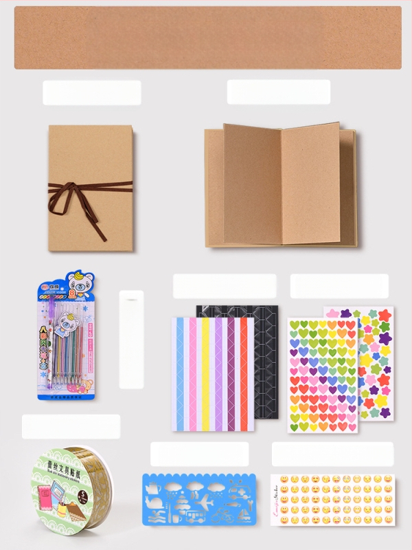 DIY retro fotoalbum s praznom koricom, ručno zalijepljenim stranicama, mini stil, 34 stranice