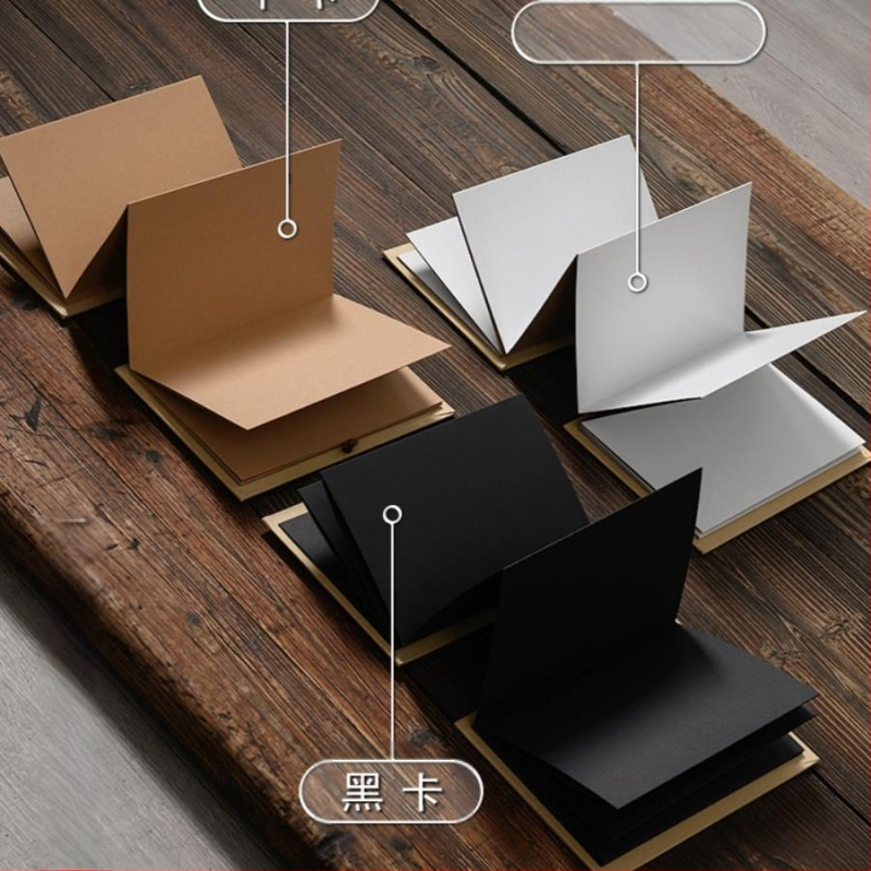 DIY retro fotoalbum s praznom koricom, ručno zalijepljenim stranicama, mini stil, 34 stranice