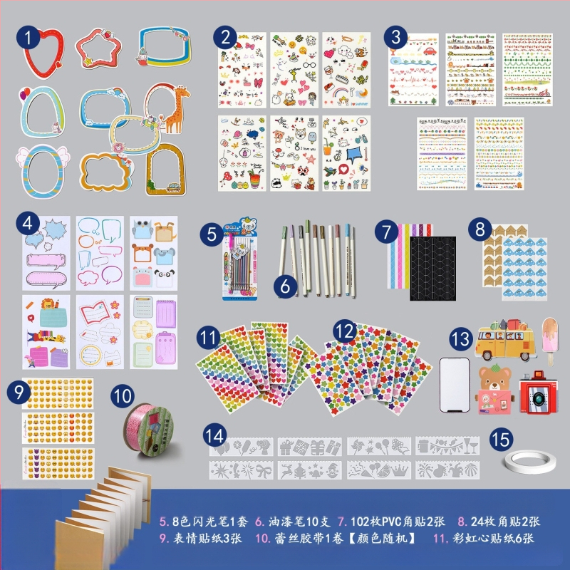 DIY retro fotoalbum s praznom koricom, ručno zalijepljenim stranicama, mini stil, 34 stranice