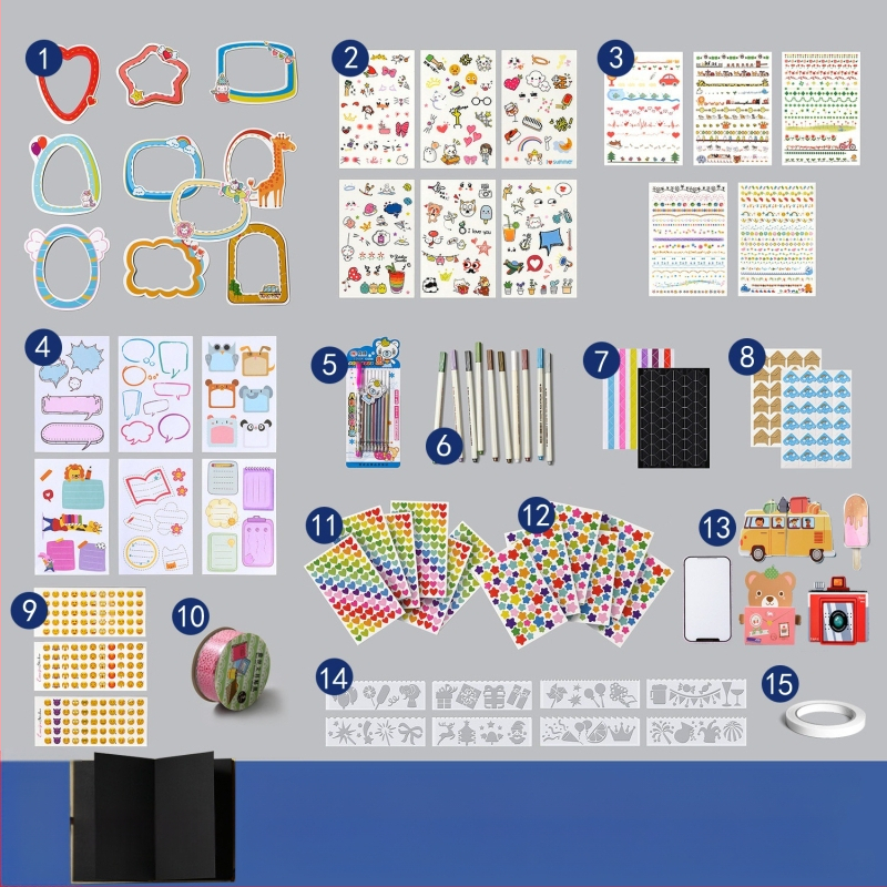 DIY retro fotoalbum s praznom koricom, ručno zalijepljenim stranicama, mini stil, 34 stranice