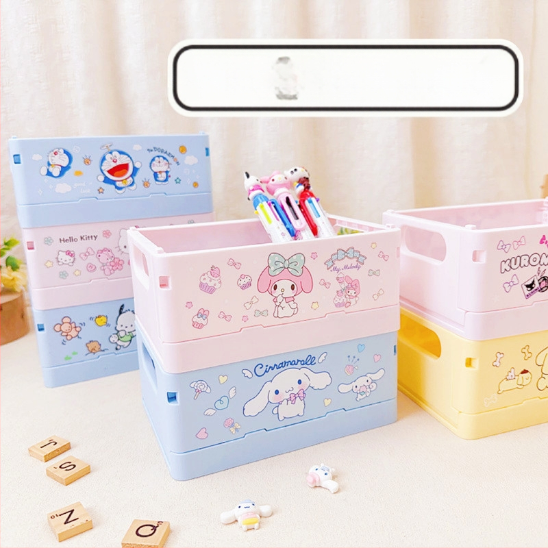 Sulankstomas plastikinis stalo kosmetikos laikymo dėklas, kvadratinės formos, su Can logotipu, pritaikomas