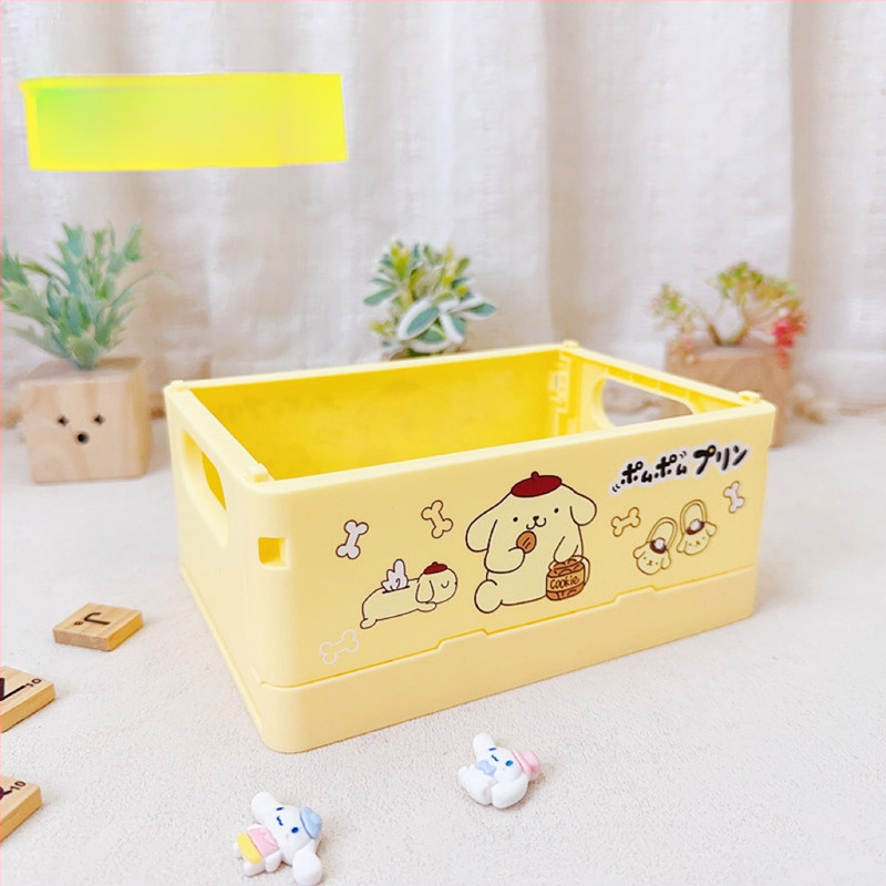 Sulankstomas plastikinis stalo kosmetikos laikymo dėklas, kvadratinės formos, su Can logotipu, pritaikomas