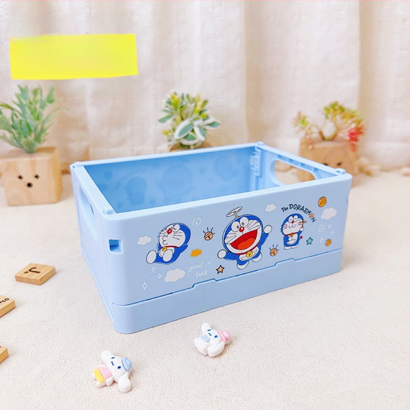 Sulankstomas plastikinis stalo kosmetikos laikymo dėklas, kvadratinės formos, su Can logotipu, pritaikomas