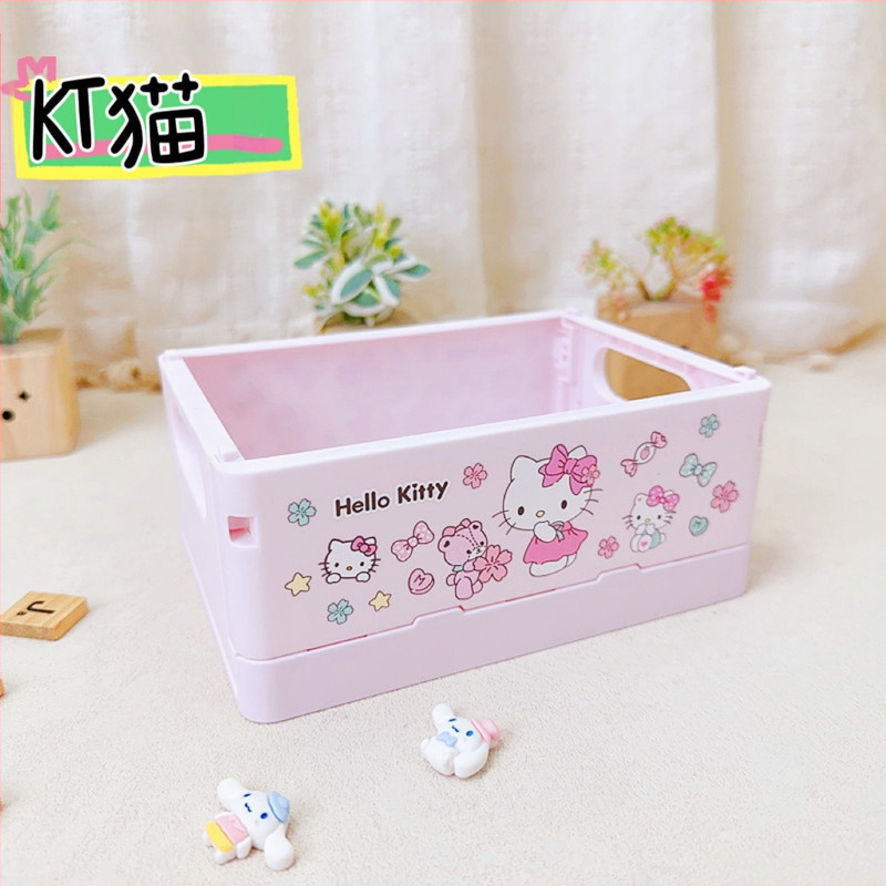 Sulankstomas plastikinis stalo kosmetikos laikymo dėklas, kvadratinės formos, su Can logotipu, pritaikomas