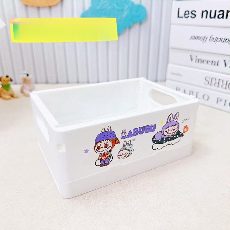 Sulankstomas plastikinis stalo kosmetikos laikymo dėklas, kvadratinės formos, su Can logotipu, pritaikomas