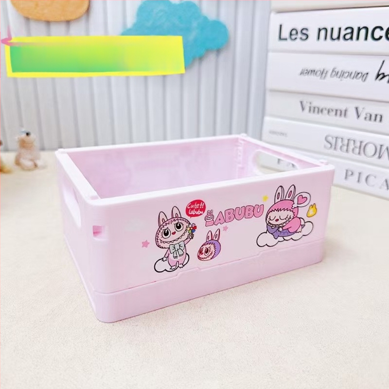 Sulankstomas plastikinis stalo kosmetikos laikymo dėklas, kvadratinės formos, su Can logotipu, pritaikomas