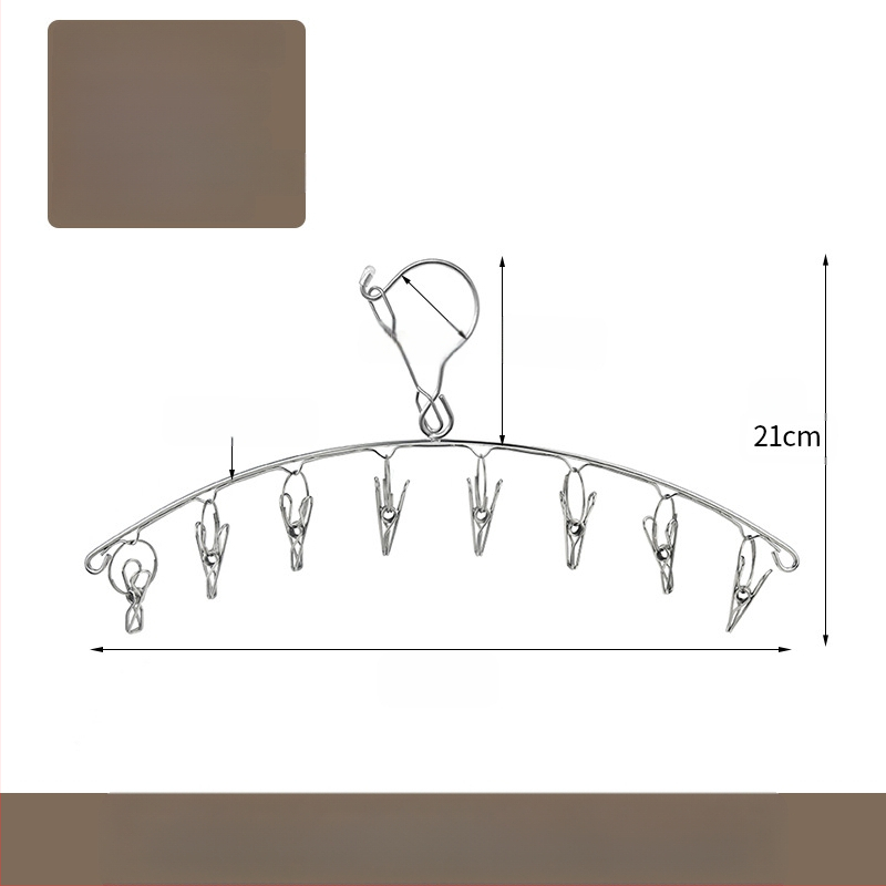 Nerūdijanio plieno džiovyklė skalbiniams su 48 klipais, sulankstomas apvalus dizainas kojinėms ir apatiniams drabužiams, balkono naudojimui, daugiafunkcinė džiovyklė.