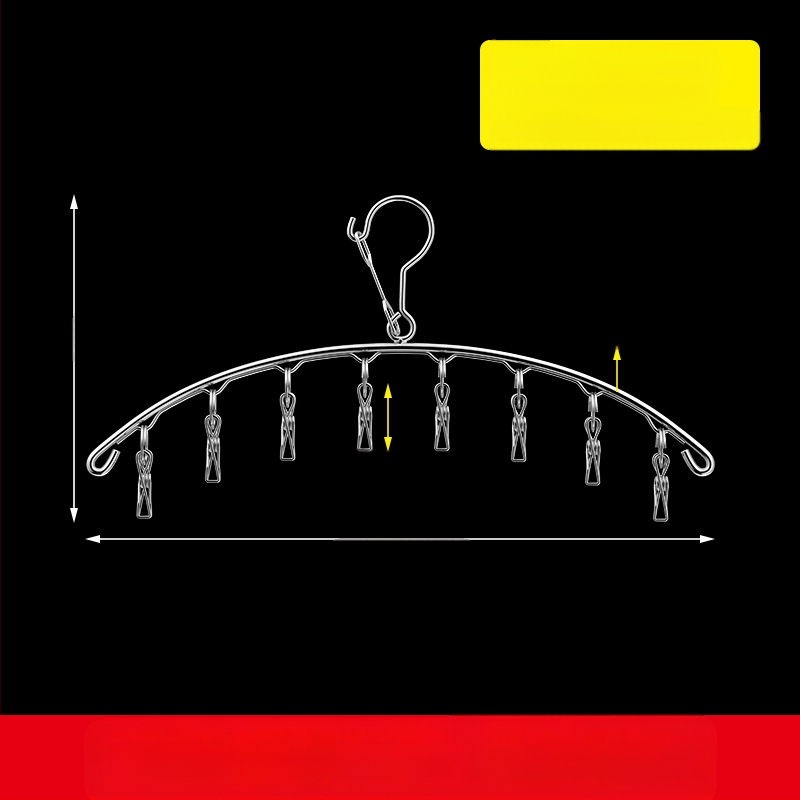 Nerūdijanio plieno džiovyklė skalbiniams su 48 klipais, sulankstomas apvalus dizainas kojinėms ir apatiniams drabužiams, balkono naudojimui, daugiafunkcinė džiovyklė.