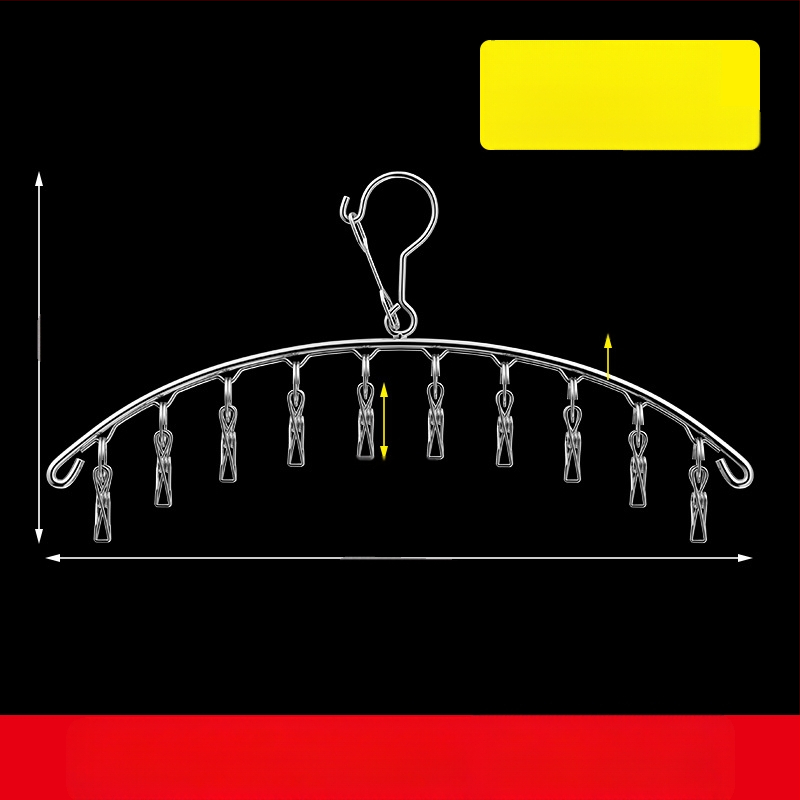 Nerūdijanio plieno džiovyklė skalbiniams su 48 klipais, sulankstomas apvalus dizainas kojinėms ir apatiniams drabužiams, balkono naudojimui, daugiafunkcinė džiovyklė.