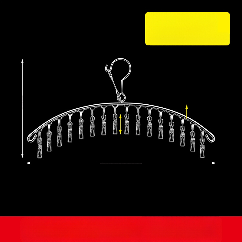 Nerūdijanio plieno džiovyklė skalbiniams su 48 klipais, sulankstomas apvalus dizainas kojinėms ir apatiniams drabužiams, balkono naudojimui, daugiafunkcinė džiovyklė.