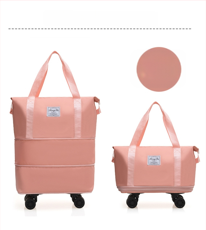 Пътуваща чанта с капацитет 36-55 л, Oxford плат, водоустойчива с разделение на сухи и мокри вещи, разширяема и на колела