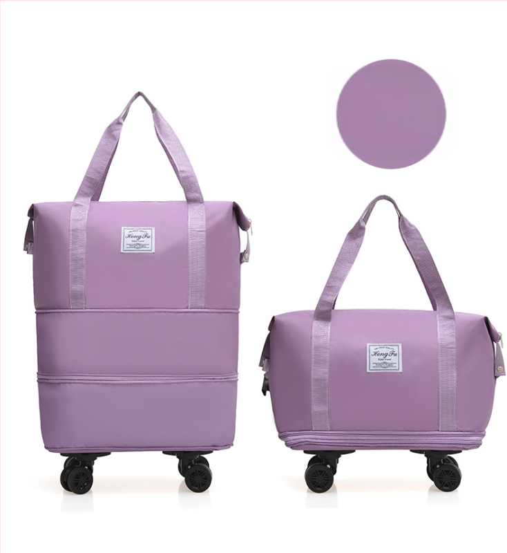 Пътуваща чанта с капацитет 36-55 л, Oxford плат, водоустойчива с разделение на сухи и мокри вещи, разширяема и на колела