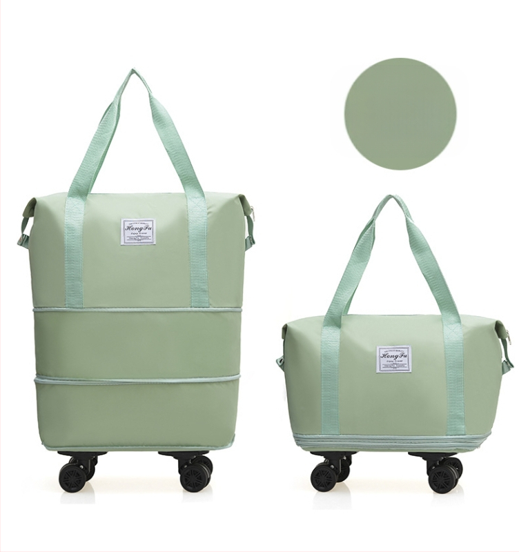 Пътуваща чанта с капацитет 36-55 л, Oxford плат, водоустойчива с разделение на сухи и мокри вещи, разширяема и на колела