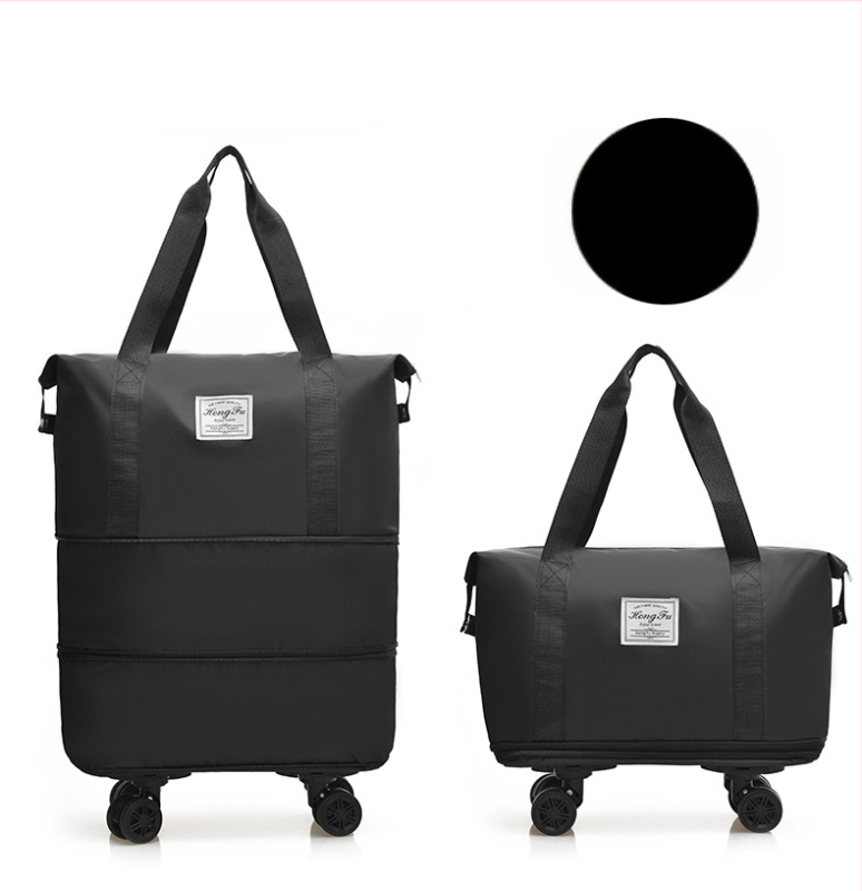 Пътуваща чанта с капацитет 36-55 л, Oxford плат, водоустойчива с разделение на сухи и мокри вещи, разширяема и на колела