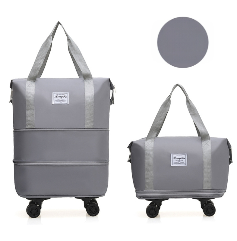 Пътуваща чанта с капацитет 36-55 л, Oxford плат, водоустойчива с разделение на сухи и мокри вещи, разширяема и на колела