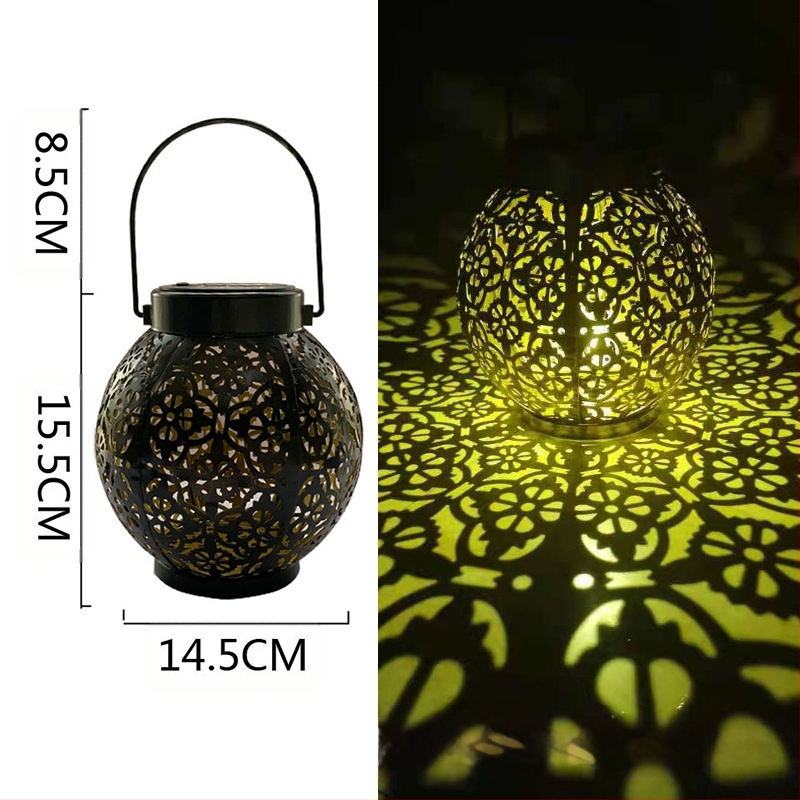 Ketaus sodo žibintas su saulės energija, žiedų projekcija, LED, IP55, 0.06W, 6–12 val., modelis GZ-0032