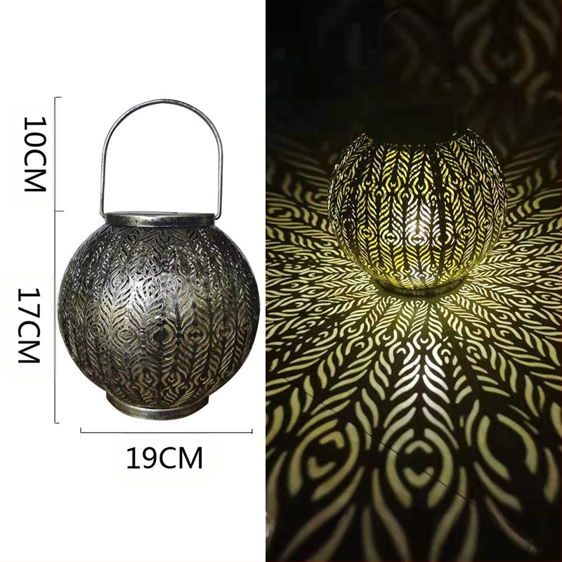 Ketaus sodo žibintas su saulės energija, žiedų projekcija, LED, IP55, 0.06W, 6–12 val., modelis GZ-0032