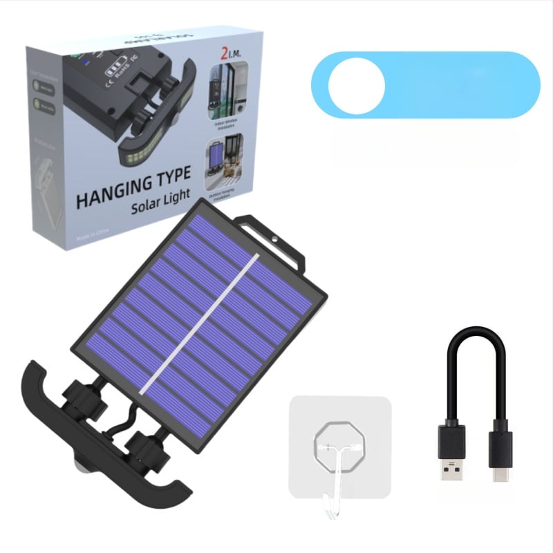 Lauko LED apšvietimas su klipu, saulės energija, modelis TJ85GY01, LED šviesos šaltinis, indukcinis jungiklis, veikimo laikas 6–12 val., šiuolaikiškas dizainas