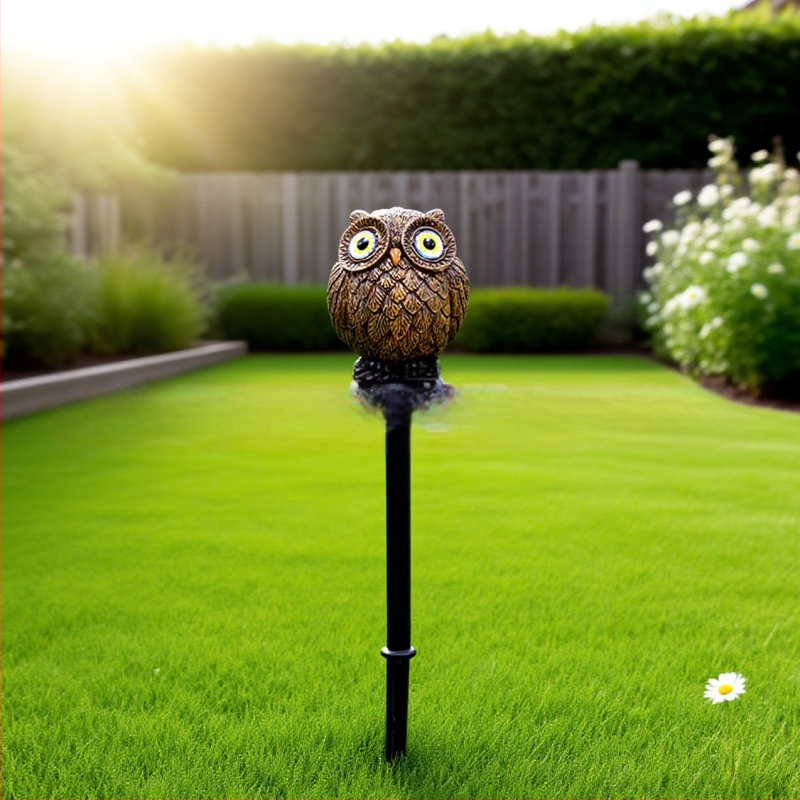 Lauko saulės energijos resinė pelėdos grindų lemputė – kiemo dekoratyvinė lemputė, saulės energija, 16–24 valandos veikimas, 1.2V, CE