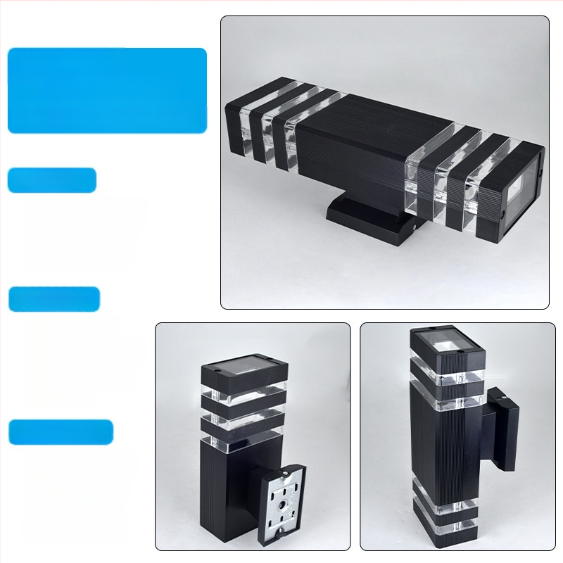 Lauko sieninis šviestuvas su viršutiniu ir apatine apšvietimu GP-PVC110 (220V, IP65, 2 LED, 3000K)