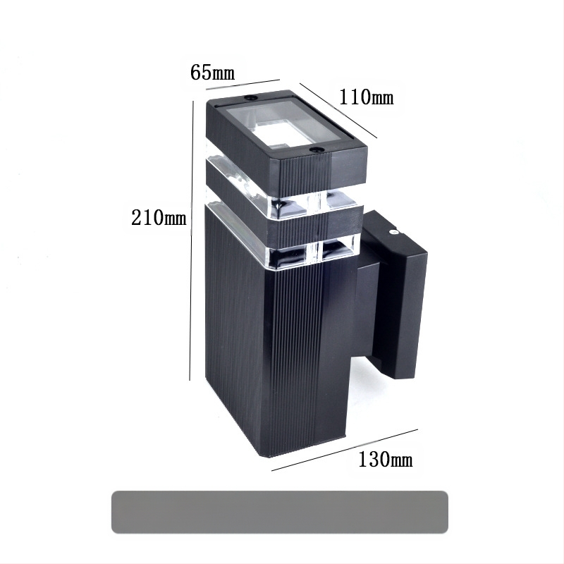 Lauko sieninis šviestuvas su viršutiniu ir apatine apšvietimu GP-PVC110 (220V, IP65, 2 LED, 3000K)