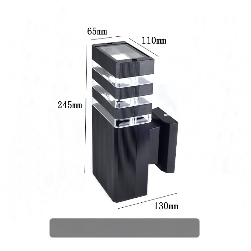 Lauko sieninis šviestuvas su viršutiniu ir apatine apšvietimu GP-PVC110 (220V, IP65, 2 LED, 3000K)