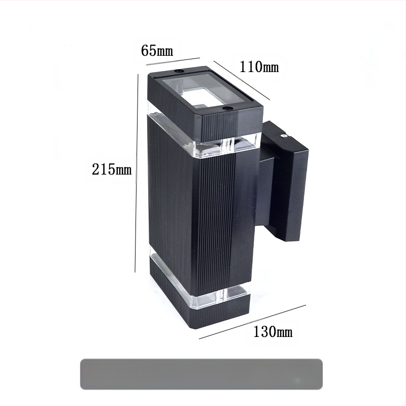 Lauko sieninis šviestuvas su viršutiniu ir apatine apšvietimu GP-PVC110 (220V, IP65, 2 LED, 3000K)