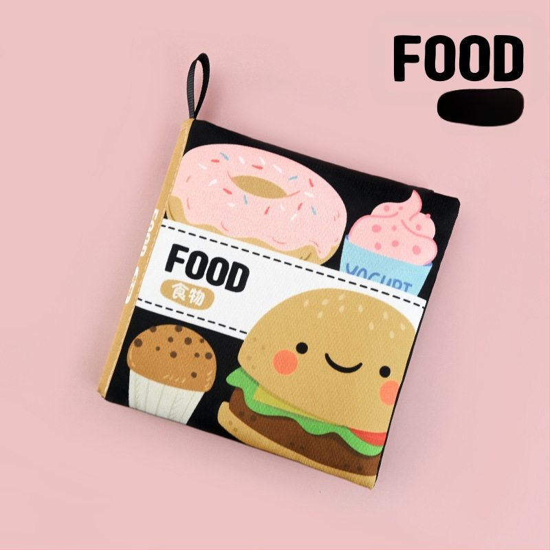 Книжка от плат за ранно образование за бебета (0–3 г.) — подпомага когнитивното и сетивното развитие, координацията ръка-око и сетивността, подходяща за дъвчене