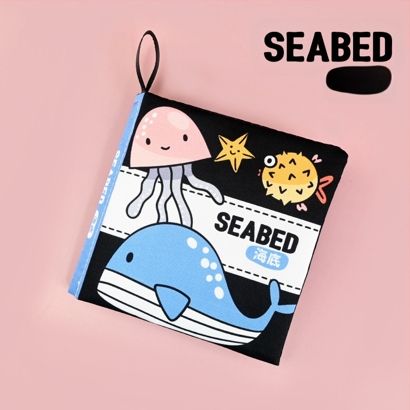 Книжка от плат за ранно образование за бебета (0–3 г.) — подпомага когнитивното и сетивното развитие, координацията ръка-око и сетивността, подходяща за дъвчене