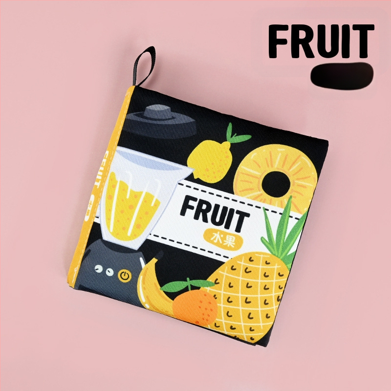 Книжка от плат за ранно образование за бебета (0–3 г.) — подпомага когнитивното и сетивното развитие, координацията ръка-око и сетивността, подходяща за дъвчене