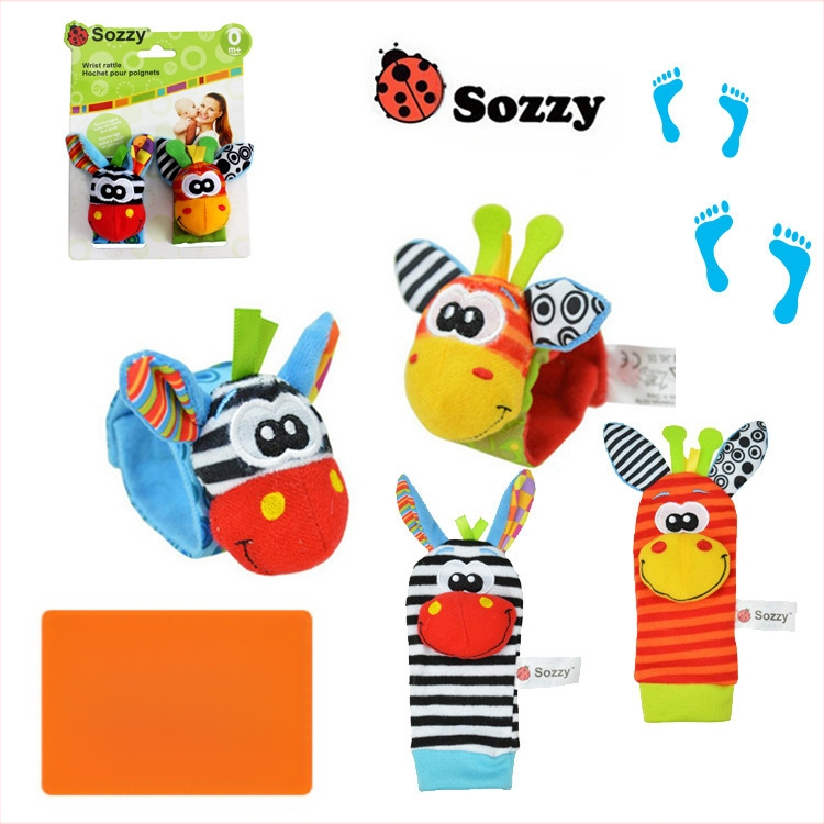 Plušinis kūdikio žaislas su riešo varpele, gyvūnų formos, ankstyvasis ugdymas (Tinkamas 0–3 metų amžiui; Medžiaga: pliušas; 3C kategorija: pliušiniai žaislai iki 14 metų)