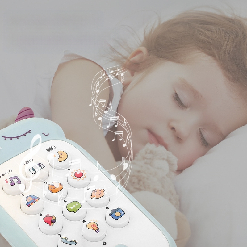 Švietimo pasakojimų mašina su simuliuotu mobiliuoju telefonu kūdikiams ir mažiems vaikams — Elektrinė, įkraunama, muzika ir balsinimas, emocinė sąveika, tėvų ir vaikų žaidimai