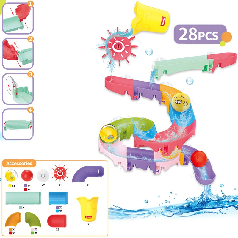 Πλαστικό σετ κατασκευής υδάτινης διαδρομής για παιδιά 4–6 ετών, διαδραστικό παιχνίδι, 3C πιστοποίηση 2020152202030873