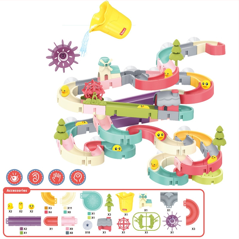 Πλαστικό σετ κατασκευής υδάτινης διαδρομής για παιδιά 4–6 ετών, διαδραστικό παιχνίδι, 3C πιστοποίηση 2020152202030873