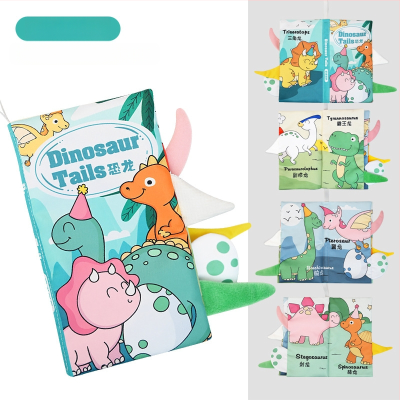 EHANBAOBI Платнена детска образователна книга за 0–3 години, издръжлива срещу разкъсване и безопасна за дъвчене, със 3D елементи