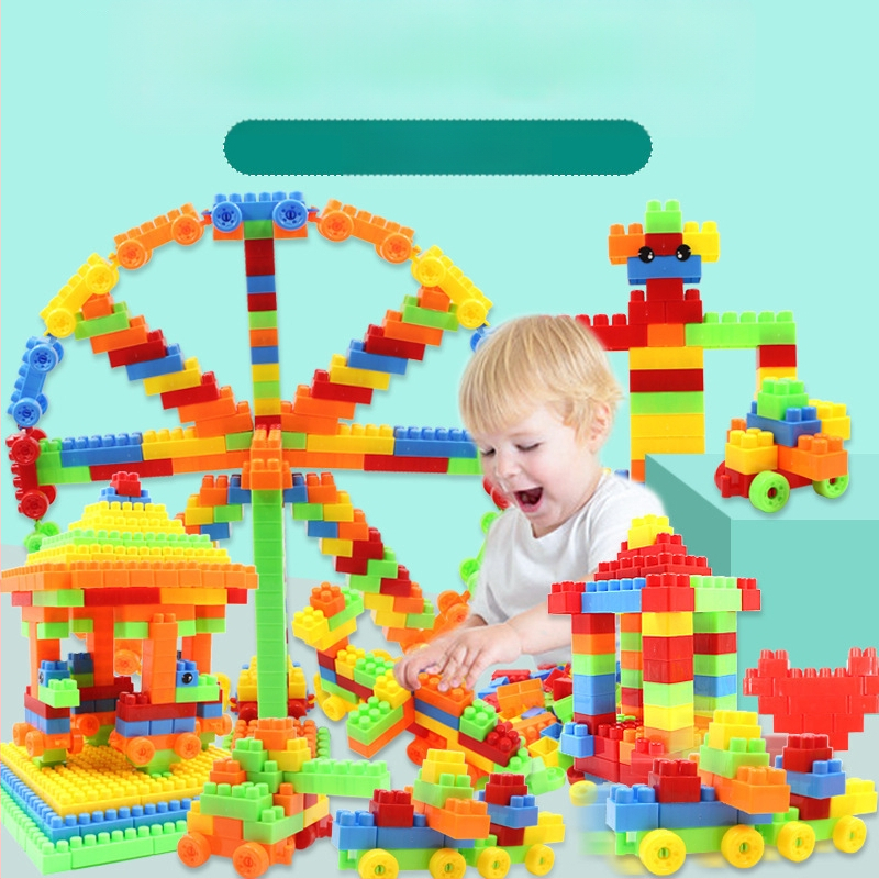 DIY veliki plastični građevinski blokovi za djecu – Edukativni blokovi za predškolsko doba, 100–200 komada, PP plastika, pakiranje u bačvi, 3C certifikat 2018012203132584