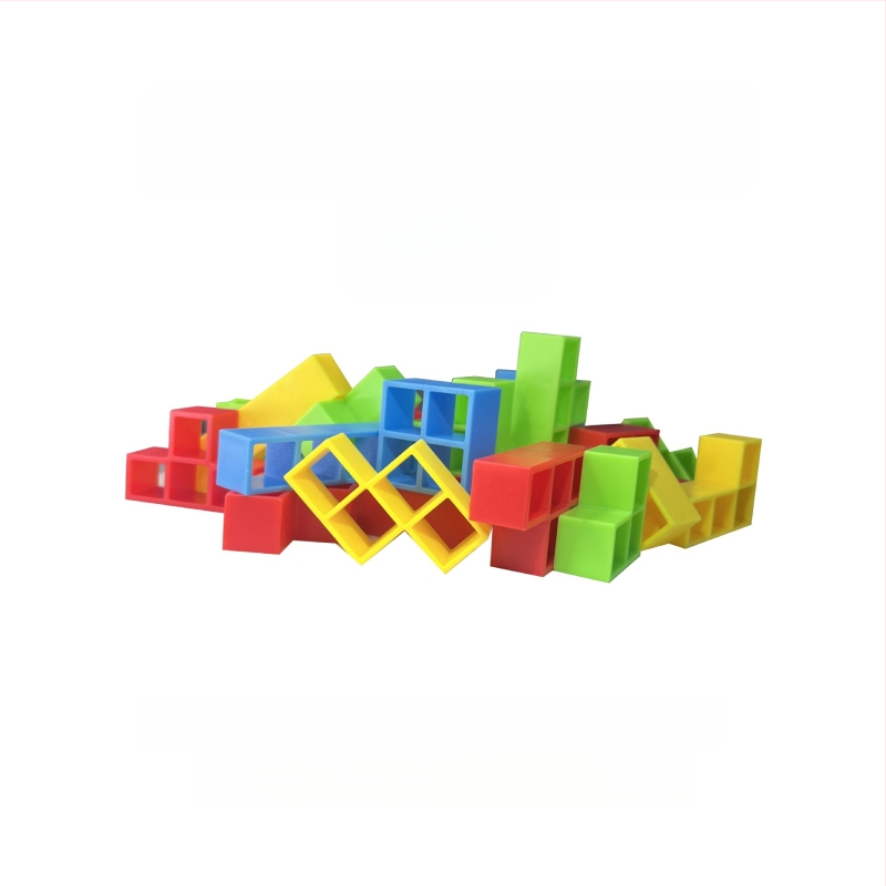 Dječja uravnotežena građevinska igra s blokovima u stilu Tetris za stolnu igru, roditelj-dijete interakcija, ABS plastika, bez električne energije, višenamjenska, za djecu 4–6 godina