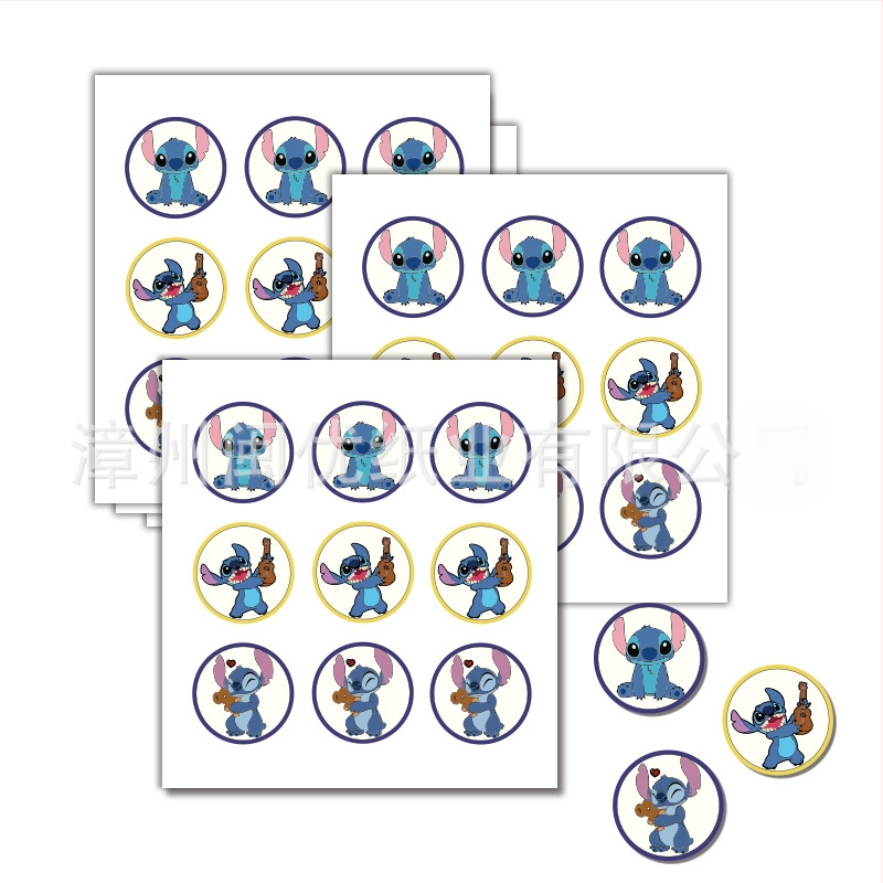 Pozivnice za zabavu s temom Stitch, naljepnice za kutije za tortu i pakiranje darova, vrećice za poslastice | Materijal: Papir | Oblik: Crtani životinja | Logo tiskano: OK | IP dozvola: Ne