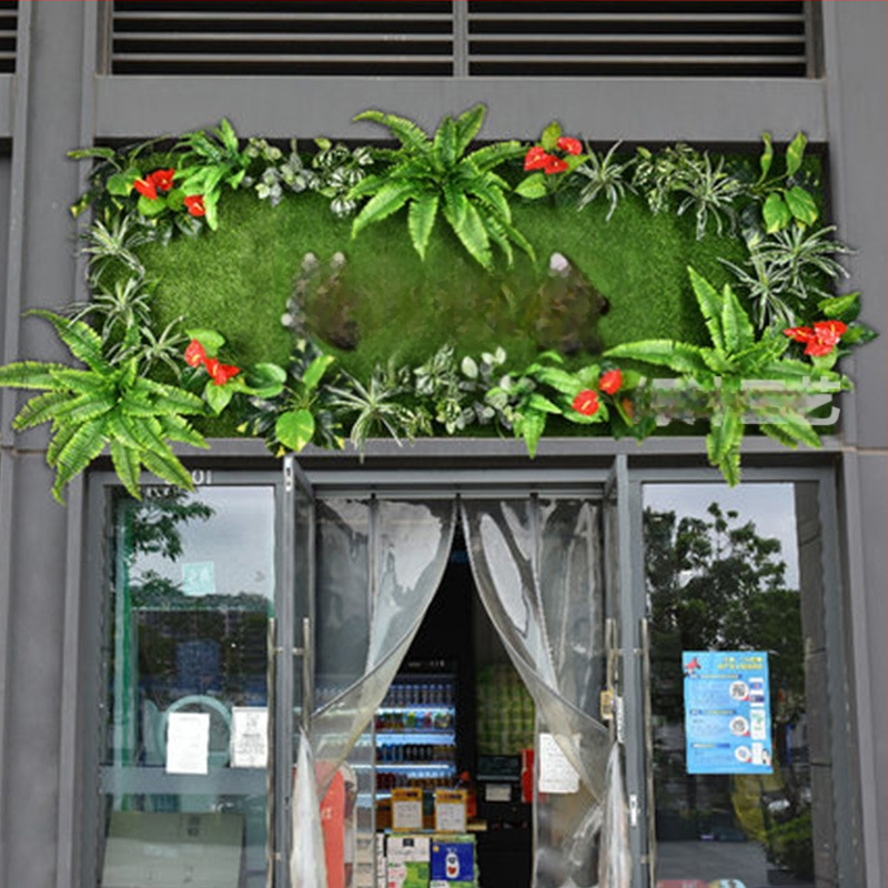 Dirbtinių augalų sienos fono dekoras parduotuvei — Green Craft, plastikas, injekcinis liejimas, įvairovė: Žalias ridikas, Panaudojimas: Dekoras, Lauko naudojimas, Vestuvės, Fotografijos rekvizitas