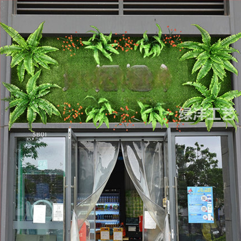 Dirbtinių augalų sienos fono dekoras parduotuvei — Green Craft, plastikas, injekcinis liejimas, įvairovė: Žalias ridikas, Panaudojimas: Dekoras, Lauko naudojimas, Vestuvės, Fotografijos rekvizitas
