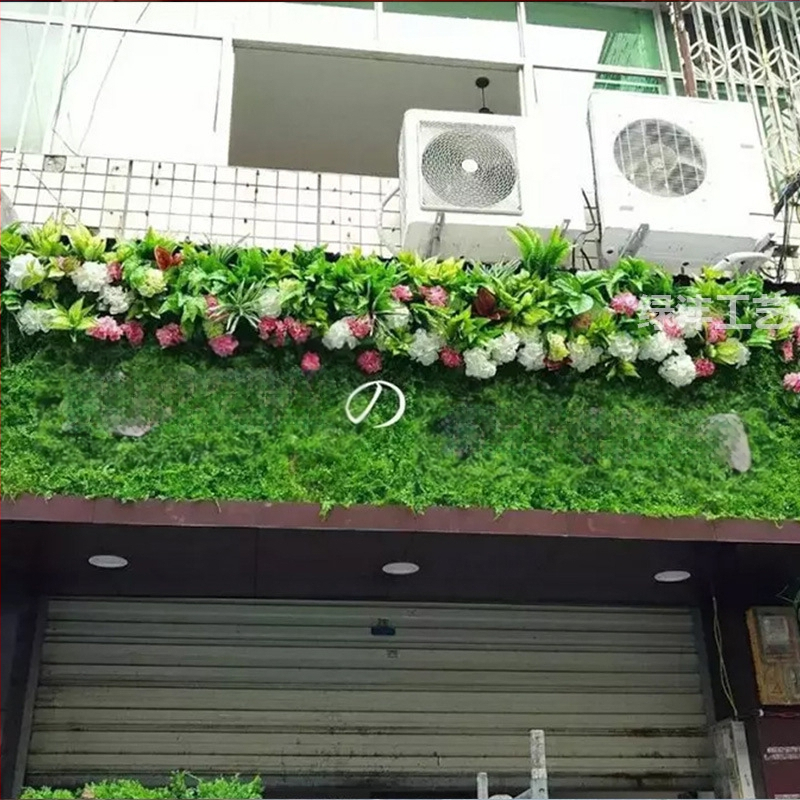 Dirbtinių augalų sienos fono dekoras parduotuvei — Green Craft, plastikas, injekcinis liejimas, įvairovė: Žalias ridikas, Panaudojimas: Dekoras, Lauko naudojimas, Vestuvės, Fotografijos rekvizitas