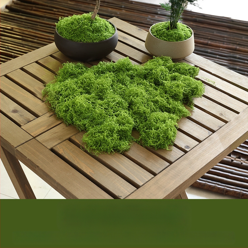 Soaring Šilkas gėlė Brushed Grass Moss Turf Mikro Peizažo Ornamentas — Drėgnas prisilietimo jausmas, vestuvėms, lauko erdvėms ir namų dekoracijai